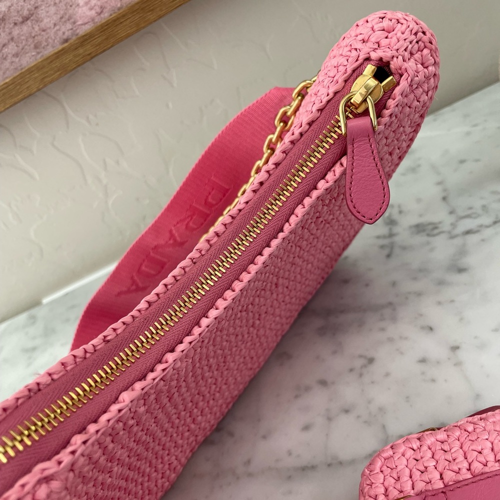 Pink Prada Raffia Re-Edition - Picture 8 of 8